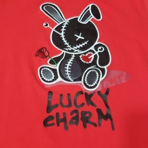 BKYS lucky charm with bunny red tshirt
